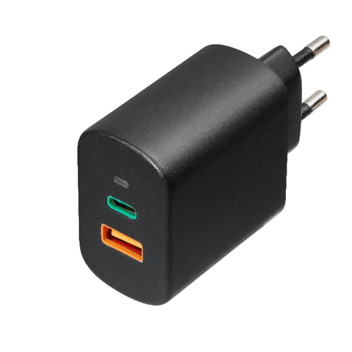 65W Travel Charger GaN, USB-C(PD)3.0 + USB-A QC3.0,