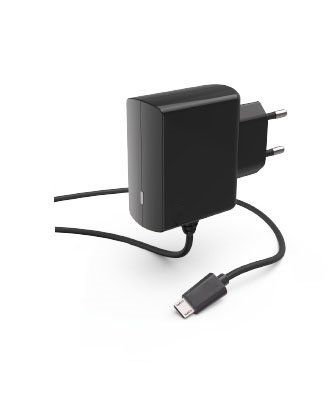 TA-112B Wall charger with captive cable micro USB plug(BLK)
